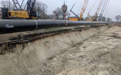 Verlegung der Rohre für die EWA gestartet